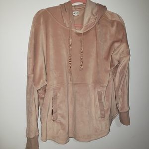 Crushed Velvet Light Pink DKNY hoodie